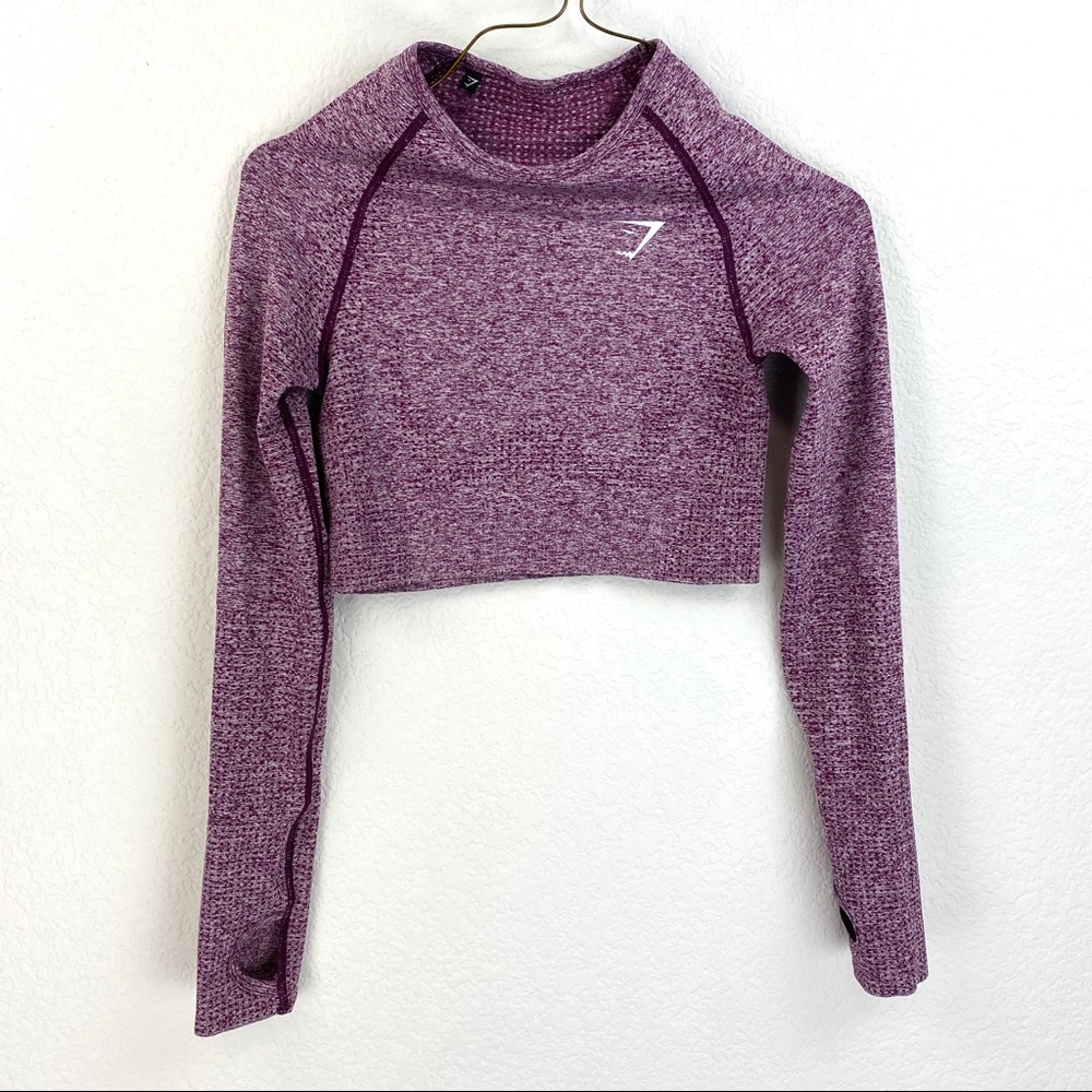 Gymshark Vital Seamless Long Sleeve Crop Top S/M - Picture 3 of 8